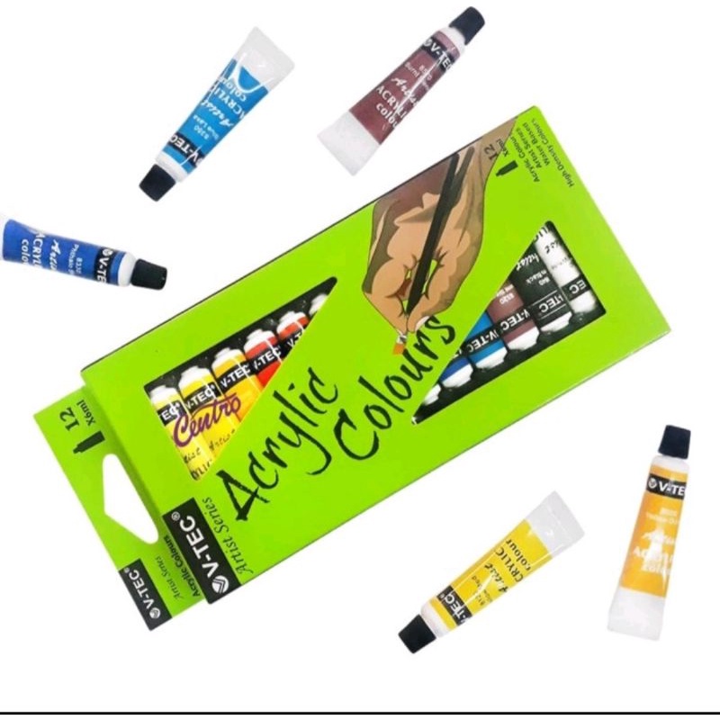 

Acrylic colour V-tec 12 warna
