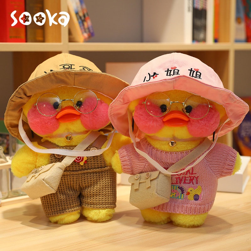 Sooka Mainan Boneka Bantal Stuffed Plush Bebek 2022  Lalafanfan 30cm Untuk Hadiah Ulang Tahun Anak Perempuan SK-GDG1039