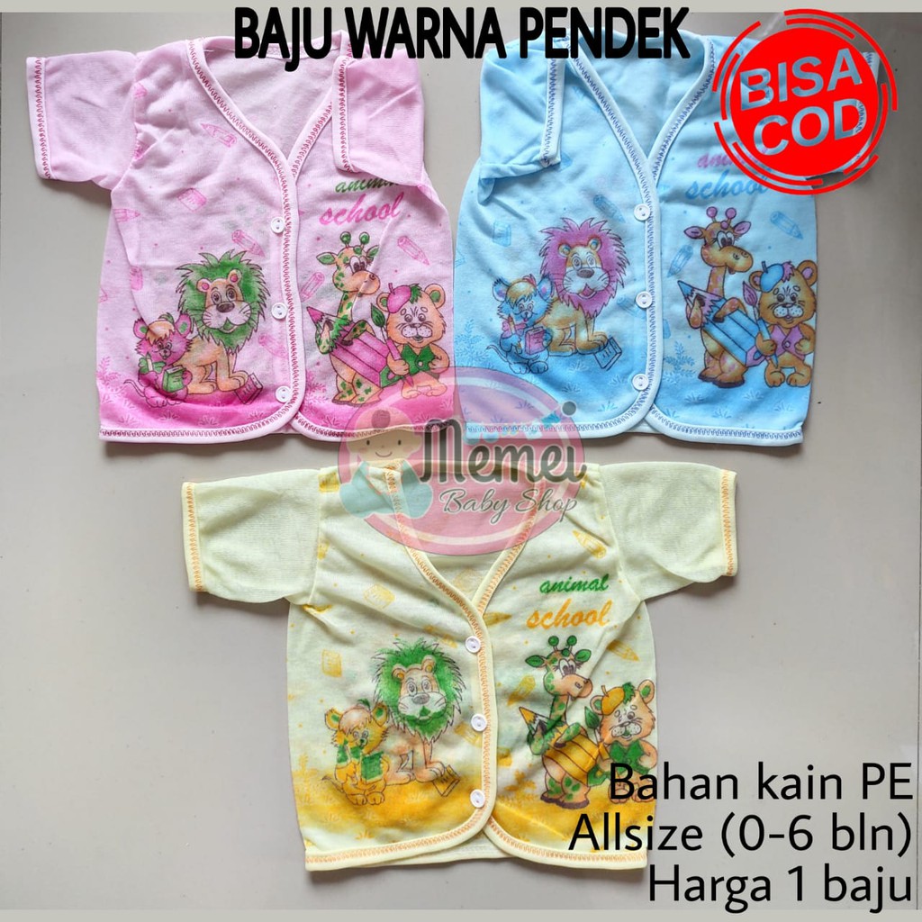 Baju bayi pendek WARNA perlengkapan bayi lahir