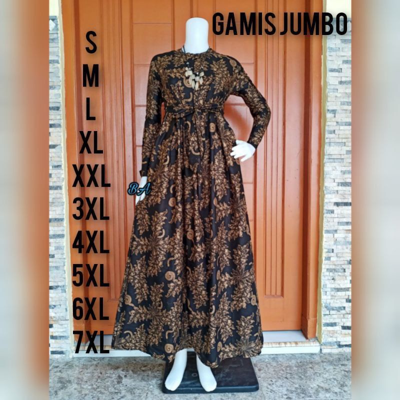 Paling Murah Gamis Batik Jumbo Best Seller S M L Xl Xxl 3xl 4xl 5xl 6xl 7xl qenMBnViWLy0Kq