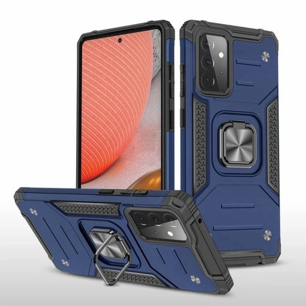 Kickstand Case Samsung A72 4G 5G 6.7&quot; Two Tone Color Hardcase Thunder Carbon Ring Holder