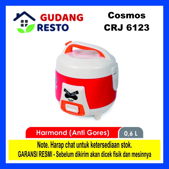 COSMOS CRJ-6123 / CRJ6123 RICE COOKER / MAGIC COM 3 in 1 HARMOND 0.6 L Mini / Kecil