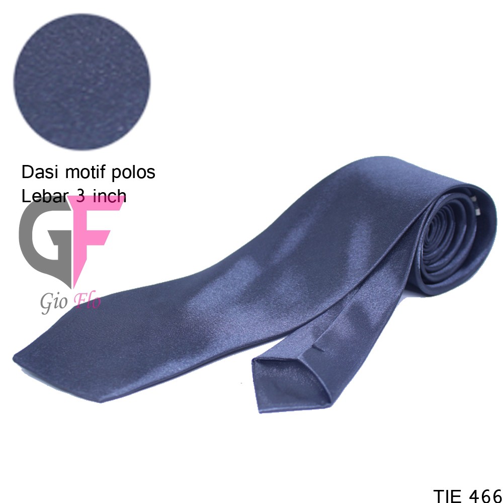 GIOFLO Dasi Distro Polos Pria Terbaru Dark Grey / TIE 466