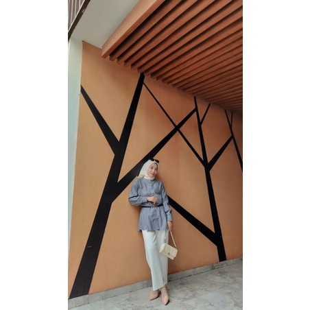 blouse Wanita/atasan toyobo premium/terbaru/murah-Silver
