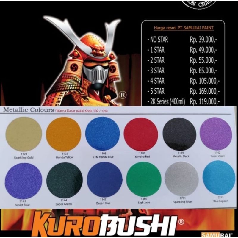 CAT SEMPROT SAMURAI PAINT 400 CC NO 1143** VIOLET BLUE