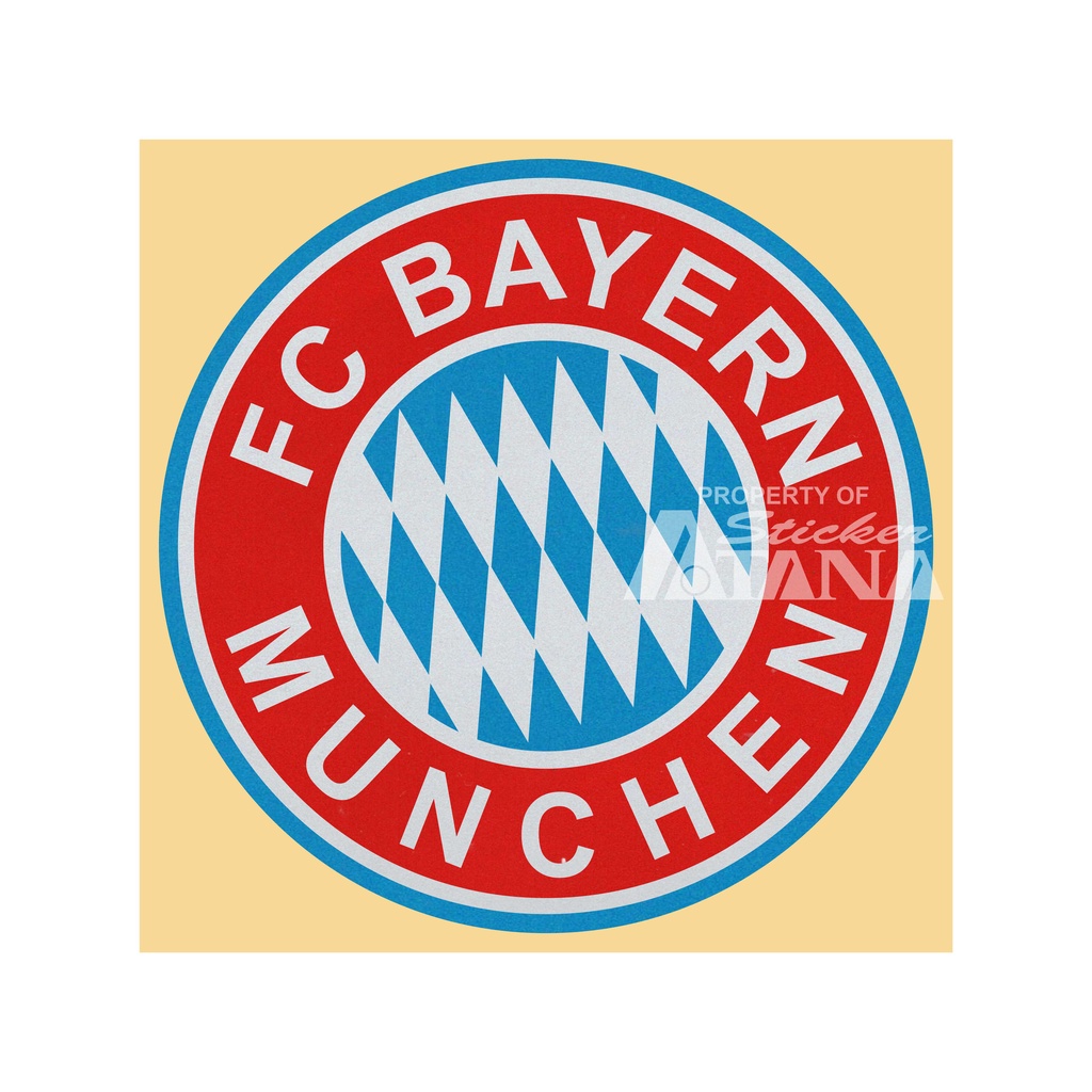 Stiker Bola Logo Bayern Munchen Sticker Cutting Emblem Bayer Aksesoris Hp Laptop Helm Motor Mobil