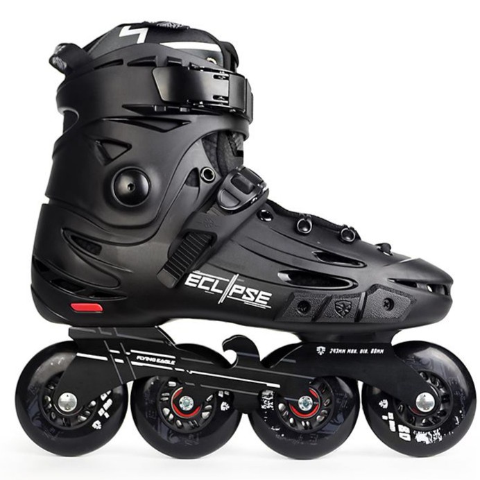 {SuryaStore} Sepatu Roda Inline Skate Pemula Flying Eagle Eclipse Black - 42 Diskon