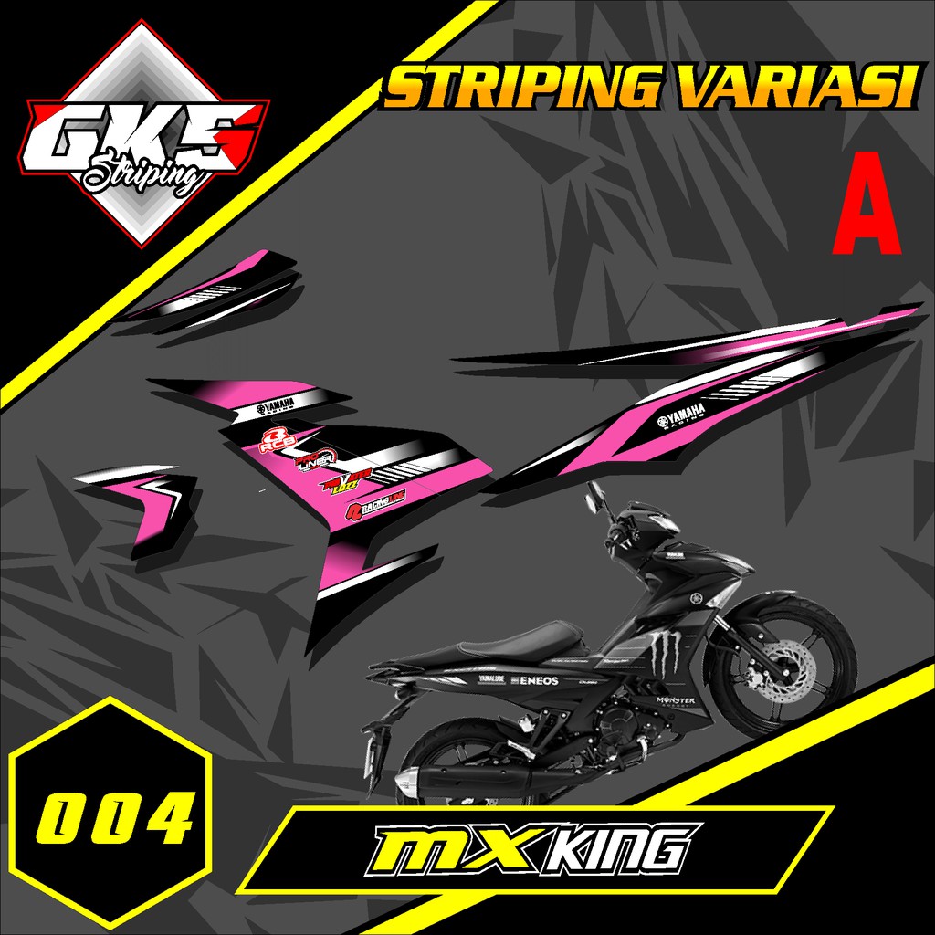 Stiker Striping Yamaha Jupiter MX King 150 Sticker Sticker Variasi Motor Motif Racing keren GKS-04