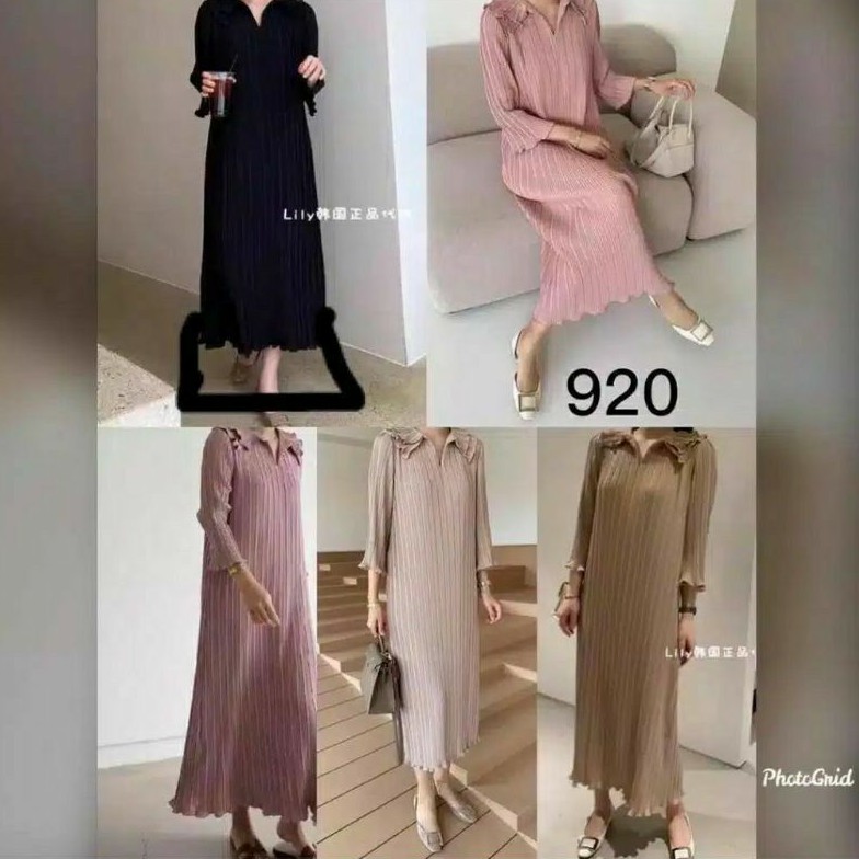gamis plisket import