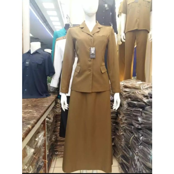 Seragam pemda guru pns (setelan) Rok A