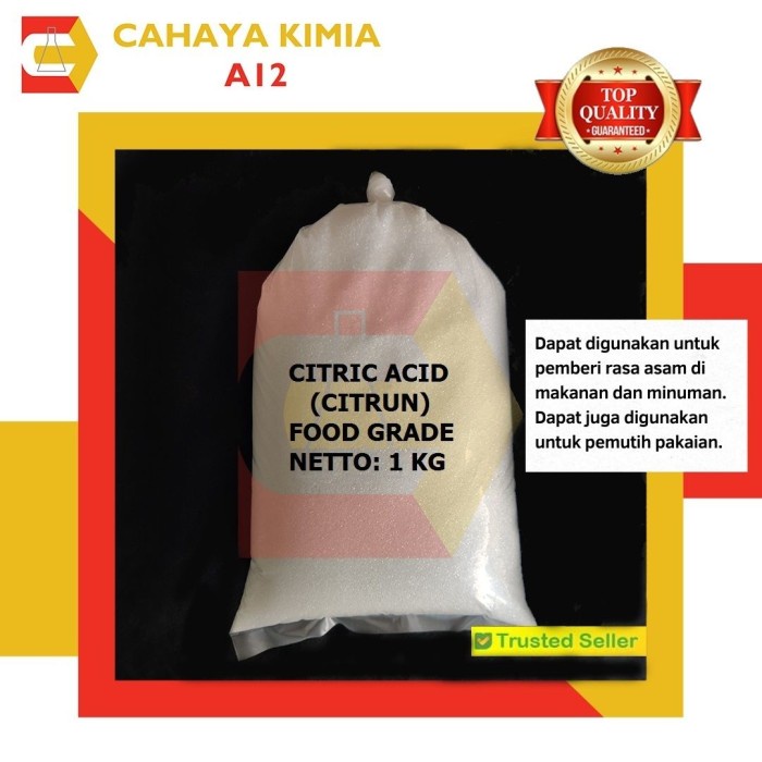 

DISKON - (BISA COD) Citric Acid Monohydrate (Citrun) ex. RRC (Food Grade) 1 kg