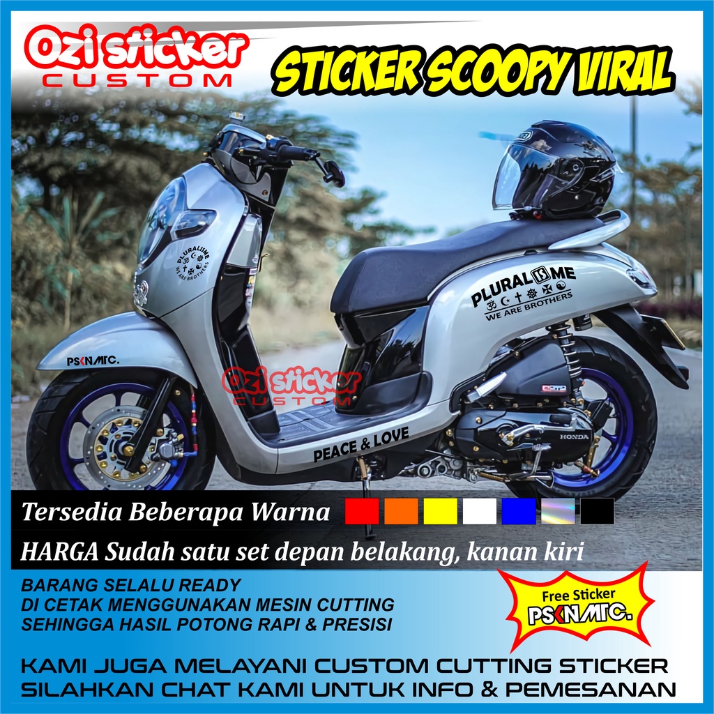 STICKER SCOOPY PLURALISME / Cutting sticker PLURALISME / Sticker PLURALISME