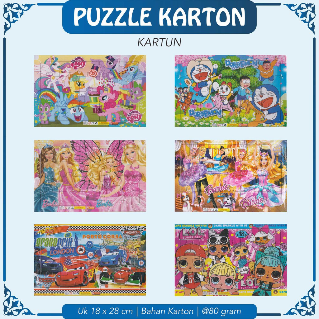 Mainan Edukasi Anak     Puzzle Mainan Karakter Anak Anak Karton