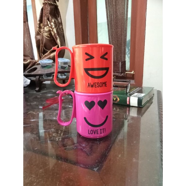 GELAS Micro mug 1pcs ekspresi awesome love it