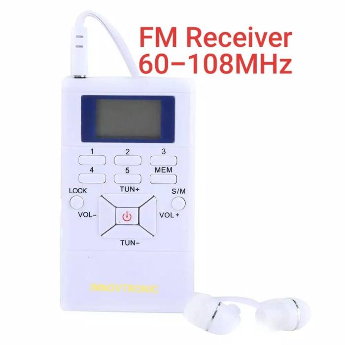 White 60-108Mhz Stereo Digital Fm Receiver. Radio Fm Digital