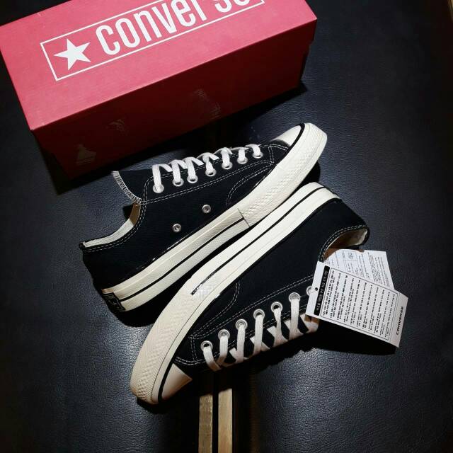 (BAYAR DI TEMPAT) CONVERSE 70s LOW BLACKWHITE PREMIUM BNIB MADE IN VIETNAM TERMURAH TERLARIS