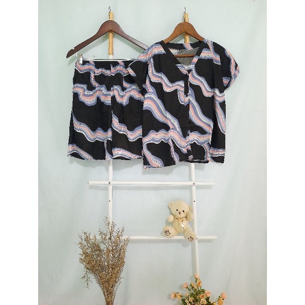 ONE SET PIYAMA PENDEK WANITA PREMIUM HITS KEKINIAN | PIYAMA CELANA PENDEK | ONESET PREMIUM | PIYAMA TERLARIS