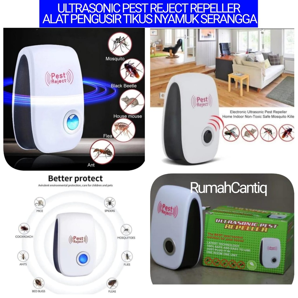 ULTRASONIC PEST REJECT REPELLER NEW RIDDEX PENGUSIR TIKUS NYAMUK SERANGGA DLL