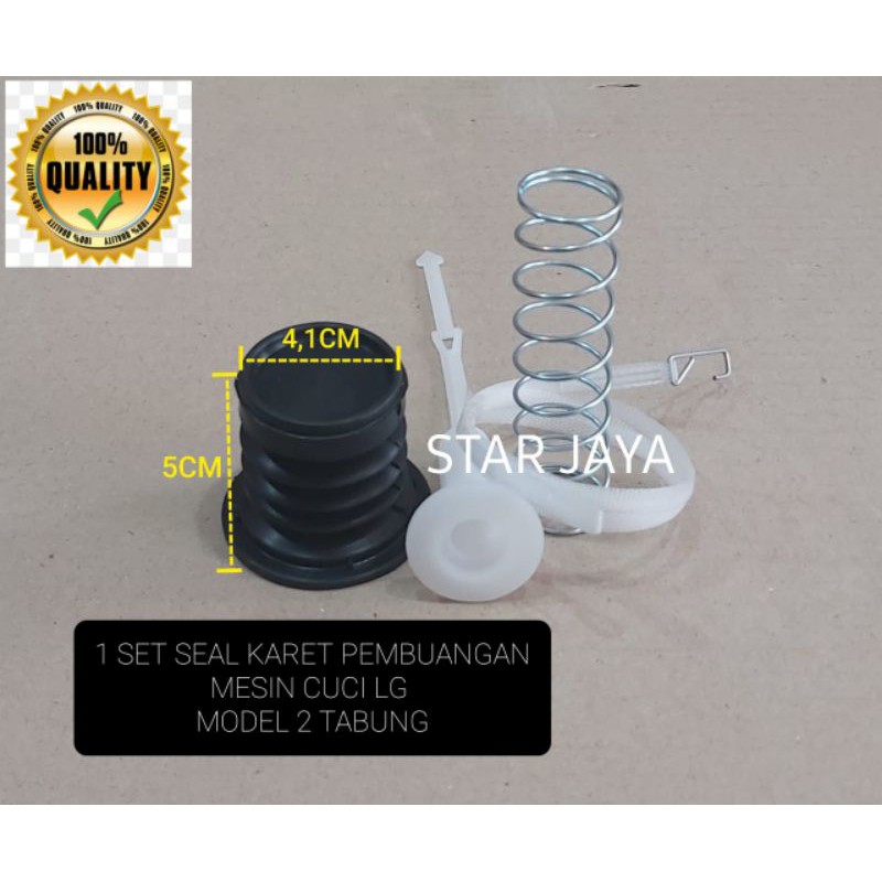 1 SET SEAL KARET PEMBUANGAN MESIN CUCI LG 2 TABUNG