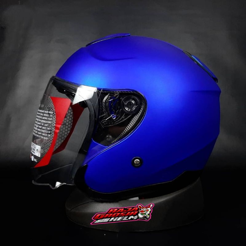 Jual HELM KYT KYOTO FLAT BLUE HELM KYT KYOTO BIRU DOFF HELM TOURING KYT