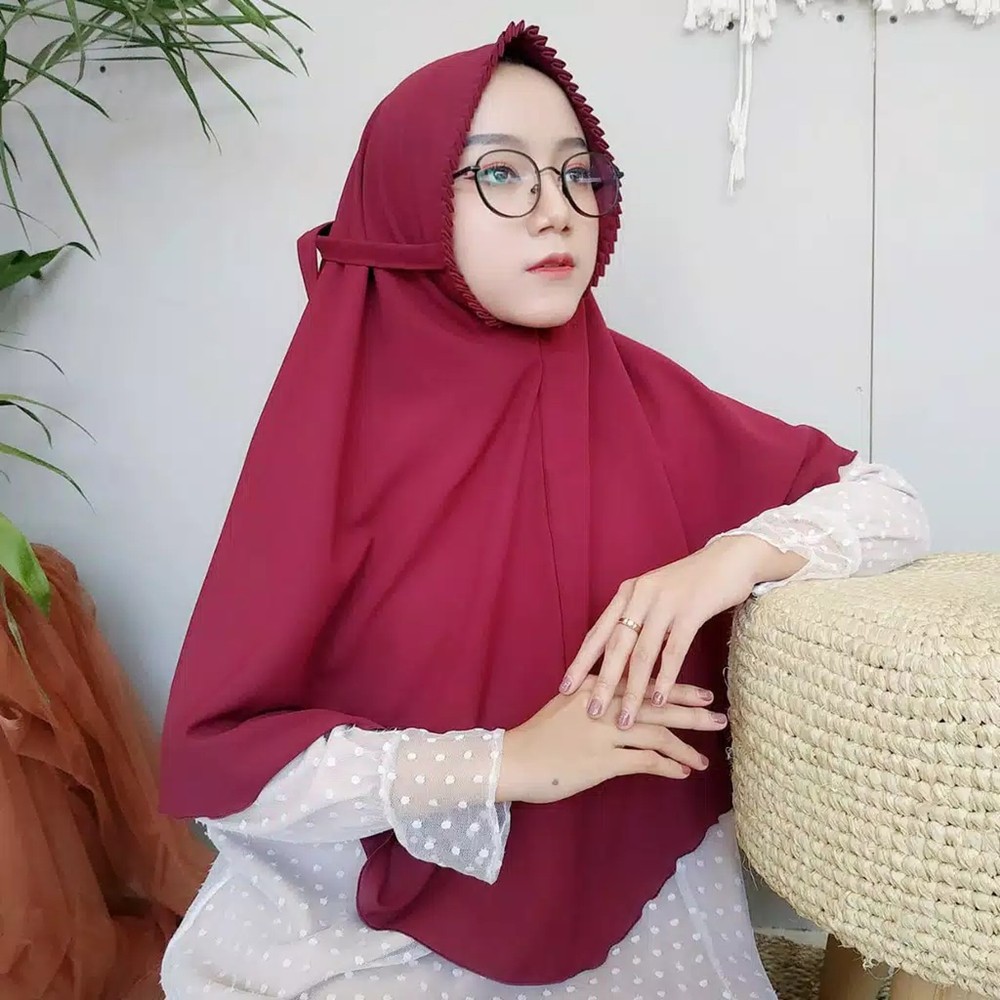 Jilbab Bergo Maryam Tali Lipit Diamond KCB Sarah Lipat Hijab Instan