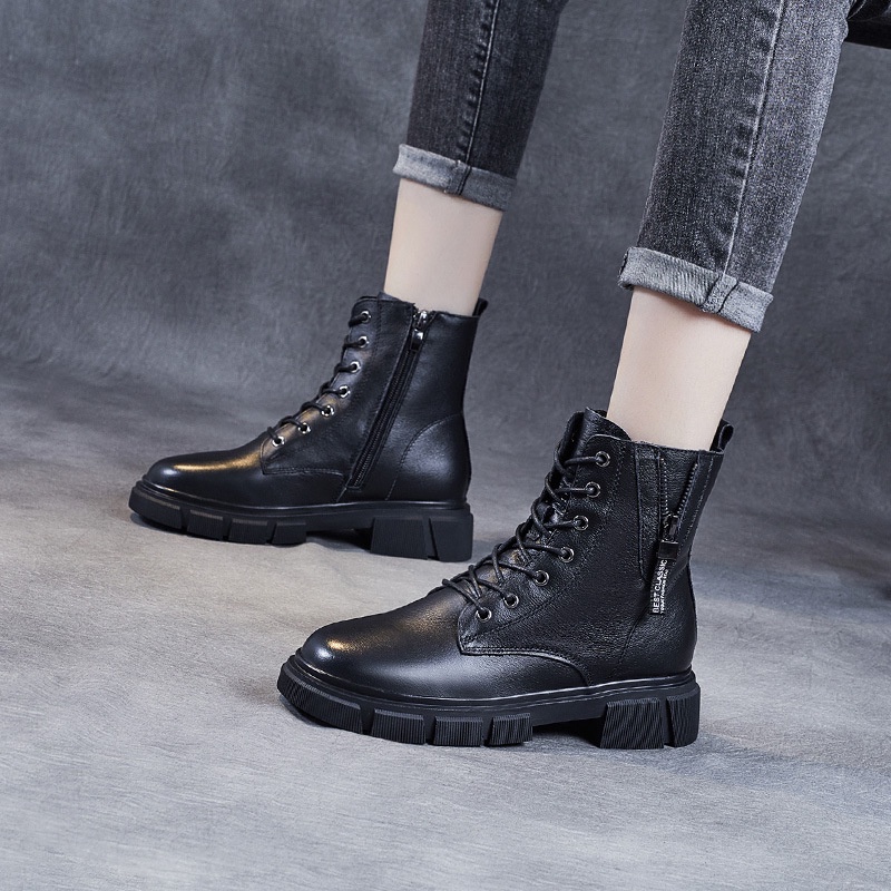 Dr. Martin Boot Sepatu Wanita Lapisan Pertama Kulit Sapi Martin Boots Wanita    Sepatu 2021 Produk  