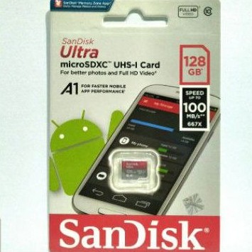 Sandisk MicroSD / Memori Mikro Sandisk Ultra Class10 128GB