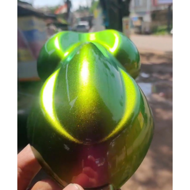 cat bunglon red gold green