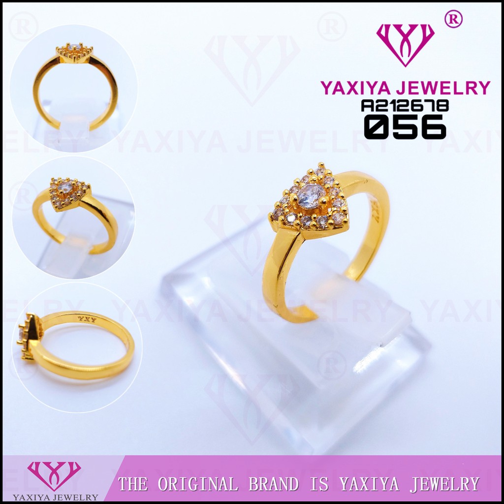 

Cincin Emas Fashion Permata Perhiasan Lapis Emas 18K Yaxiya Jewelry 056