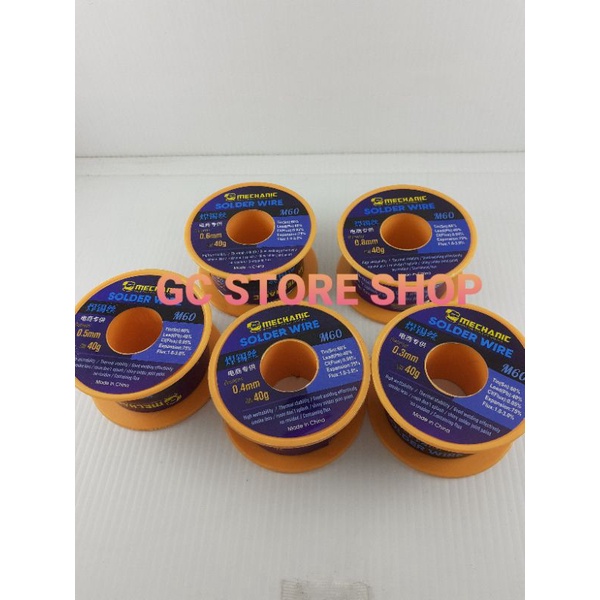 Mechanic M60 Timah Gulung Solder Wire 0.3mm 40g Original