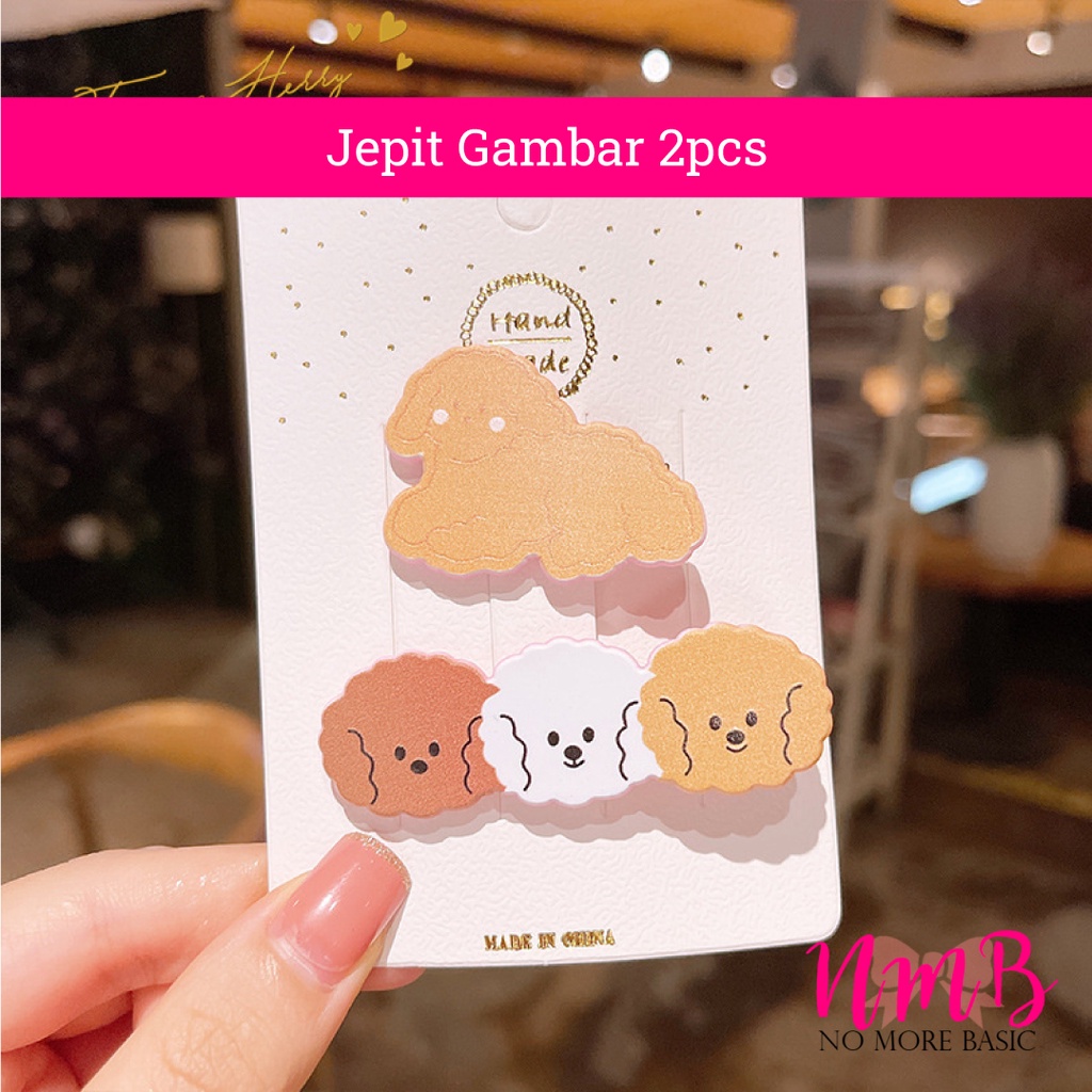 Jepitan Rambut Anak Perempuan Korea Set Jepitan Gambar 1 Set isi 2 pcs Rambut Anak Motif Lucu