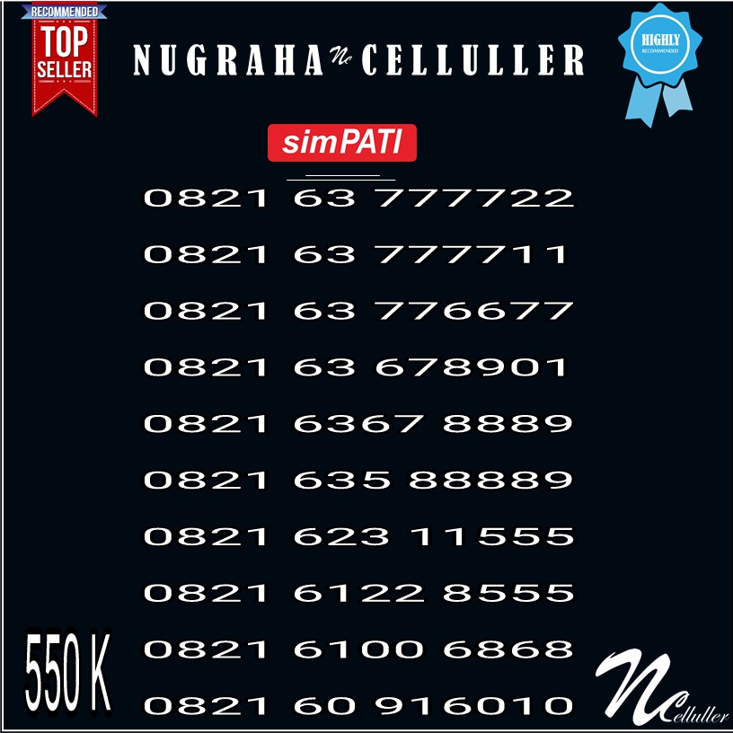 Nomor Cantik Simpati Kwartet 7777 8888 Murah