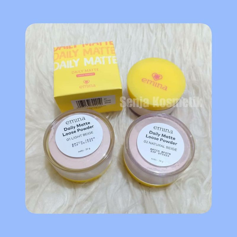 EMINA Daily Matte Loose Powder 20g | Compact Powder | BB Cream | Bedak Tabur | Bedak Padat