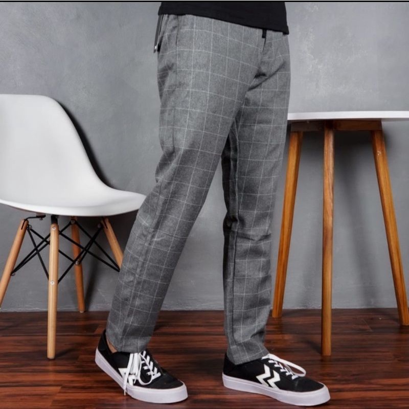 celana panjan pria motif kotak kotak original - Celana Tartan Panjang Pria - Celana Kotak Kotak Pria