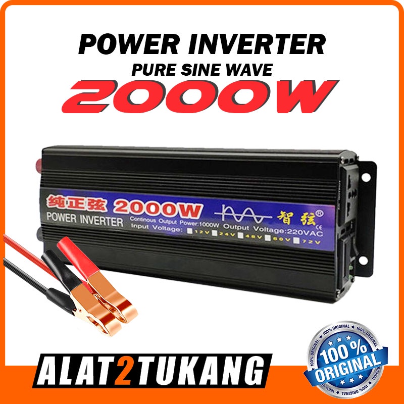 Jual Pure Sine Wave 2000W SUNYIMA Power Inverter Mobil 12V 24V DC Ke AC ...