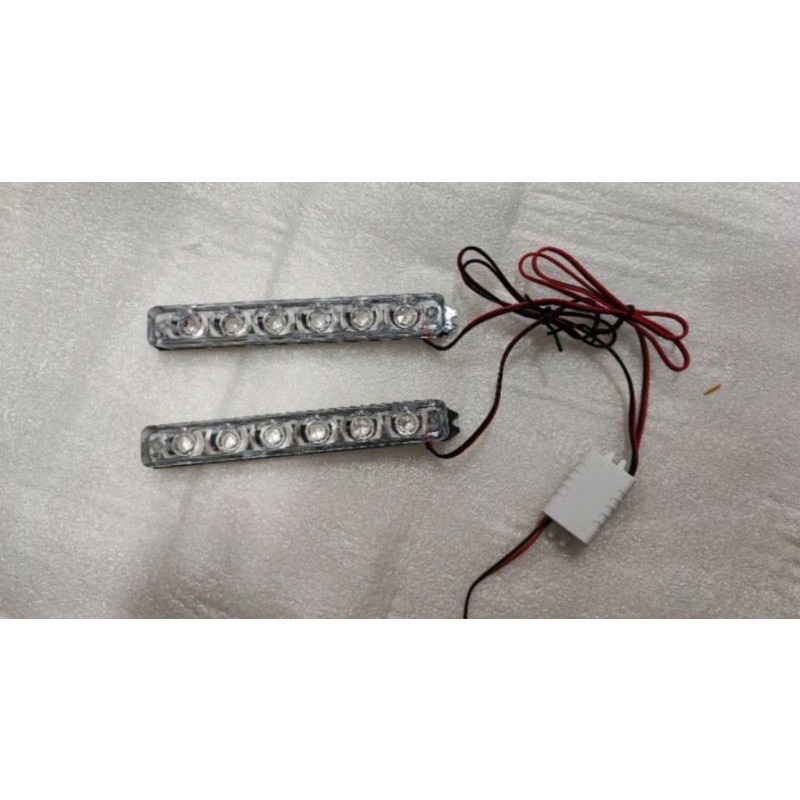 Lampu Motor DRL kolong Kedip Blitz LED 2 mode Universal