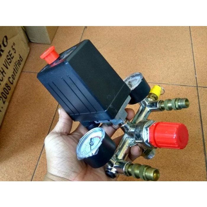 air compressor switch regulator set lengkap untuk kompresor