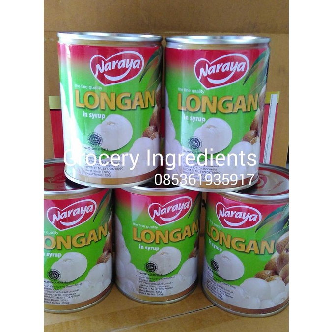 

Naraya Logan in Syrup - 565gram 1Dus 12Pcs / Buah Kelengkeng Kaleng ---Termurah---