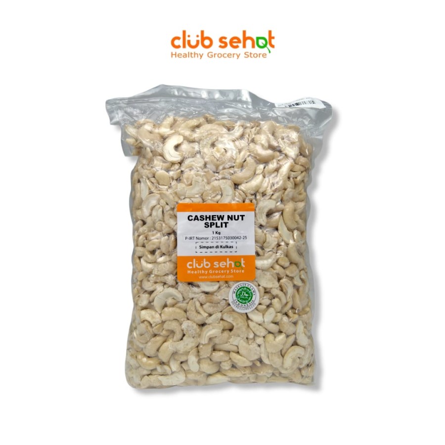 

Club Sehat - Raw Cashew Nut Split 1kg / Kacang Mente Mentah Belah 1 kg