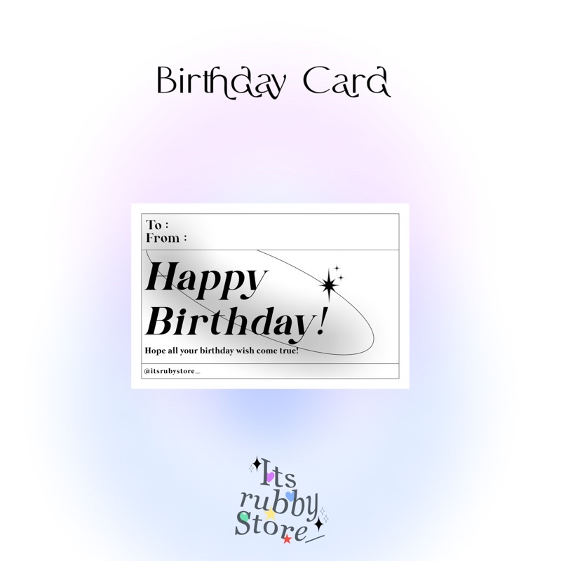 

Birthday Card // Kartu ucapan ulang tahun