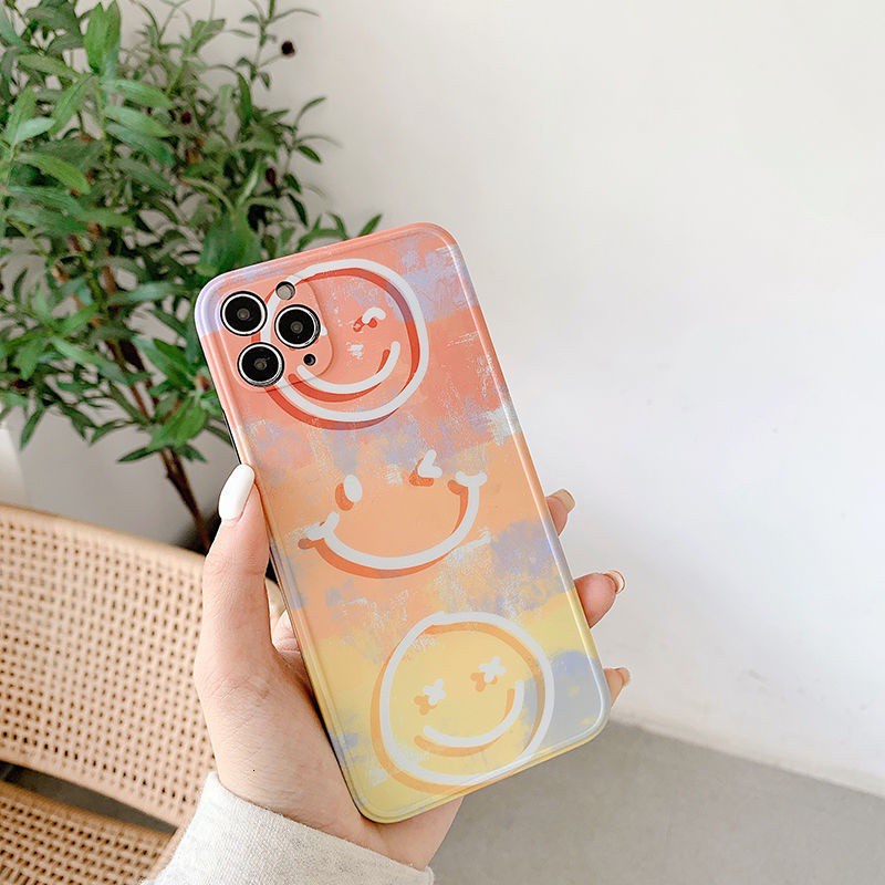 Smiley Pattern Silicone Phone Case For IPhone 12 7 8Plus SE X XS XR XSMAX 11 11pro 11promax 12 12promax