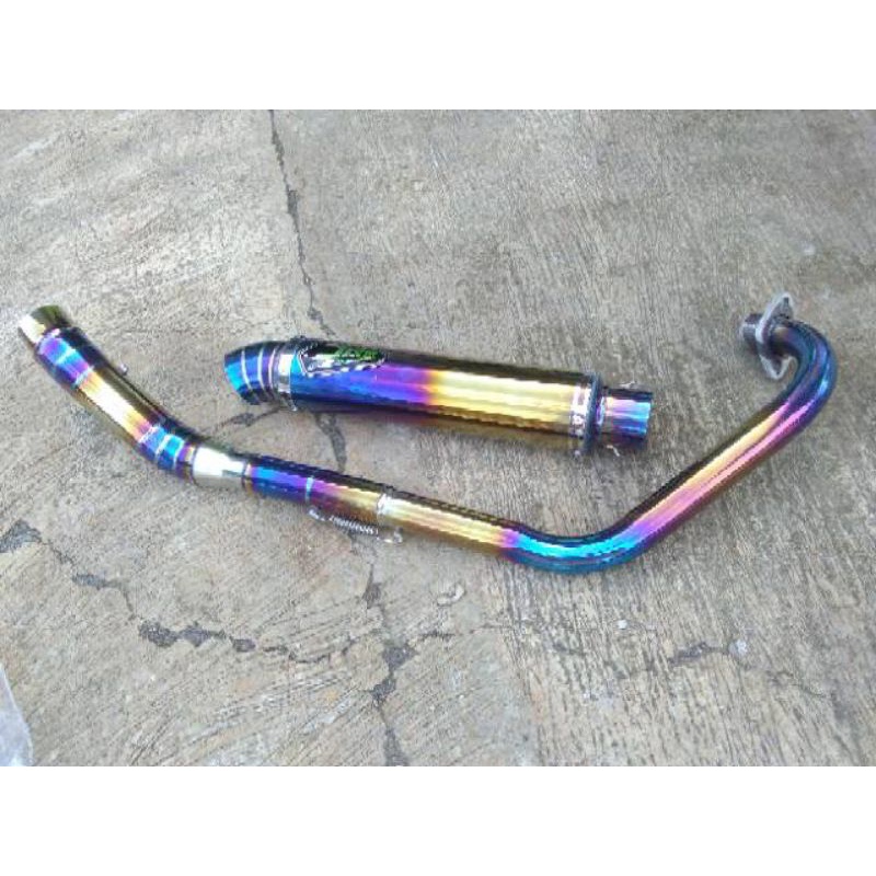 Knalpot JRM blue Gold PNP Fu Vixion Sonic CBR R15 Scorpio Tiger Verza MP dll