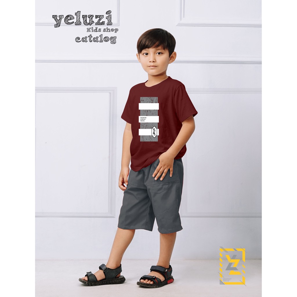 Kaos Baju anak distro oblong marun yeluzi