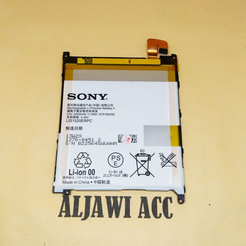 Baterai Bt Batre Battery Sony Xperia Z1 Ultra C6802 Original Battery