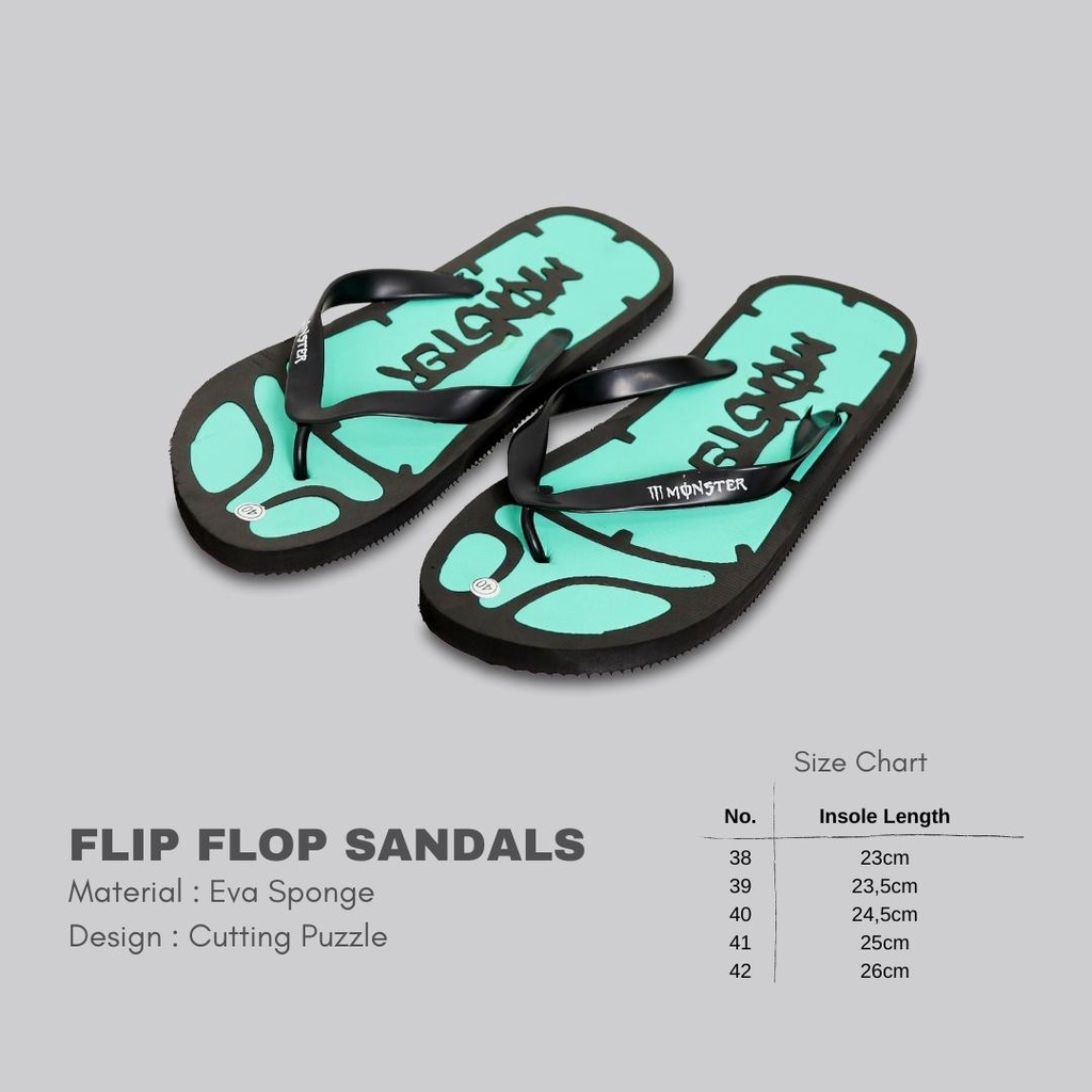 Sandal Jepit Pria Flip Flop Eva Sponge Puzzle