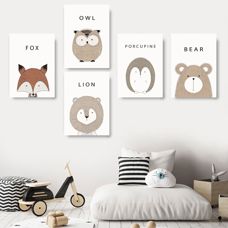 Hiasan Dinding Kamar Bayi (A4) Pajangan Anak Dekorasi Bayi Wall Decor Tema Pajangan Bayi - A&amp;M