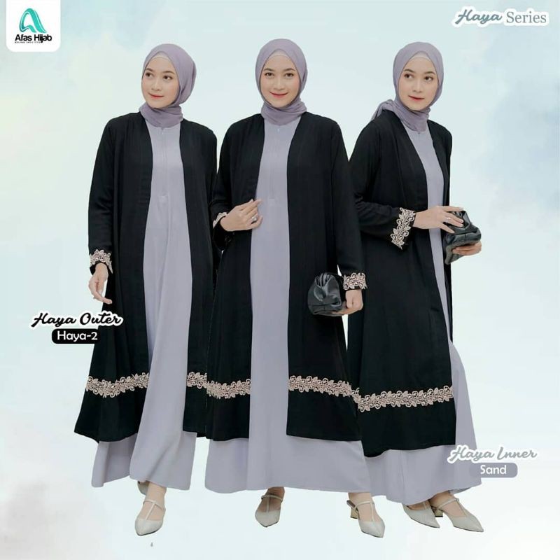 HAYA SERIES BY AFAS HIJAB (INNER + OUTER)
