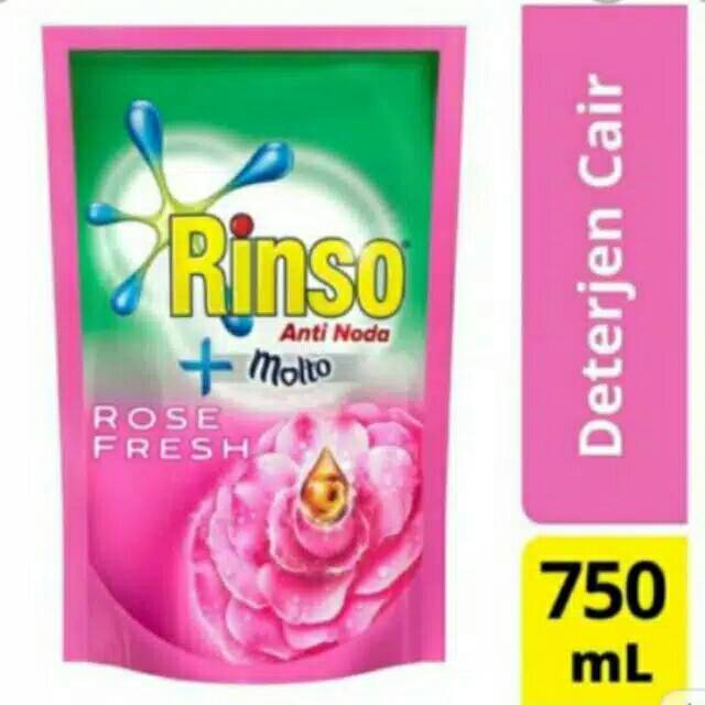 TERMURAH Rinso Molto Deterjen Cair Rose Fresh 750ml