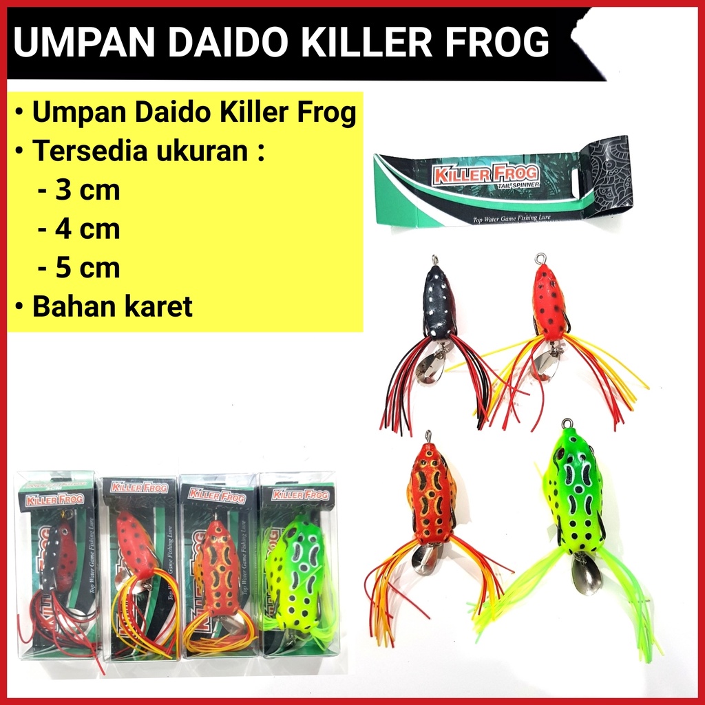 Umpan kodok karet Daido killer frog / soft frog