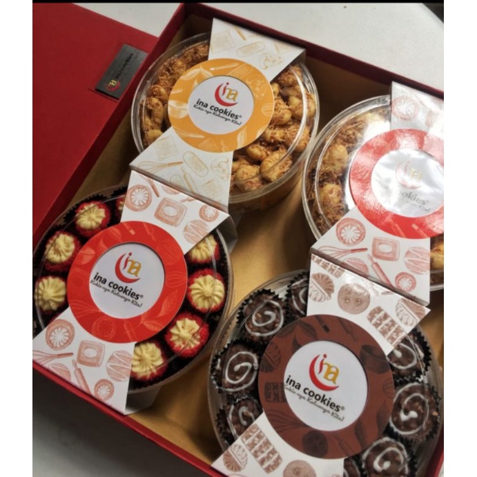 

Parcel Lebaran, hampers natal, Seserahan, parcel lamaran isi 4 ina cookies